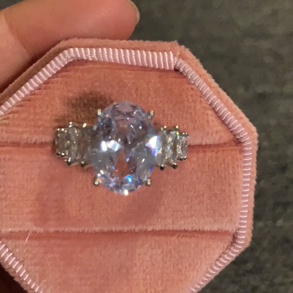 Celeste White Sapphire Cocktail/ Engagement Ring - Picture 11 of 13